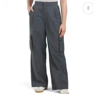 WILO The Label Parachute Cargo Pants color Gray Sz‎ L Wmns Fits 10/12 NWT$88